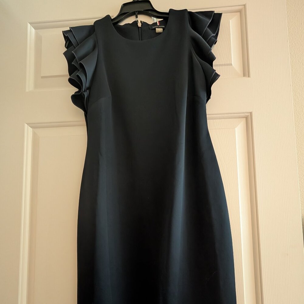 Tommy Hilfiger Navy Blue Ruffle Sleeve Dress Size 10P